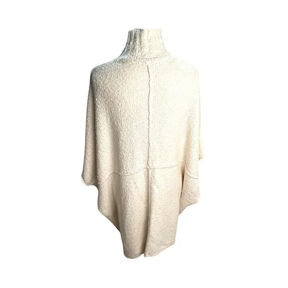 Free People Poncho Pullover Marled Knit XS/S Cozy Minimalist Versatile Layer - Picture 4 of 9